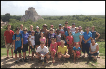 Our church missions team at the Uxhamn Mayan ruins