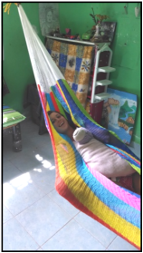 We slept in locally made hammocks